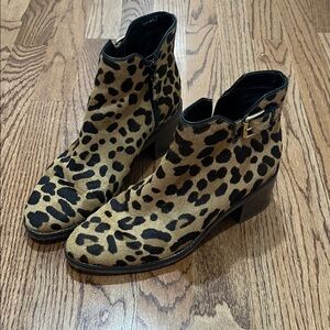 Cole Haan Animal Print Ankle Boots